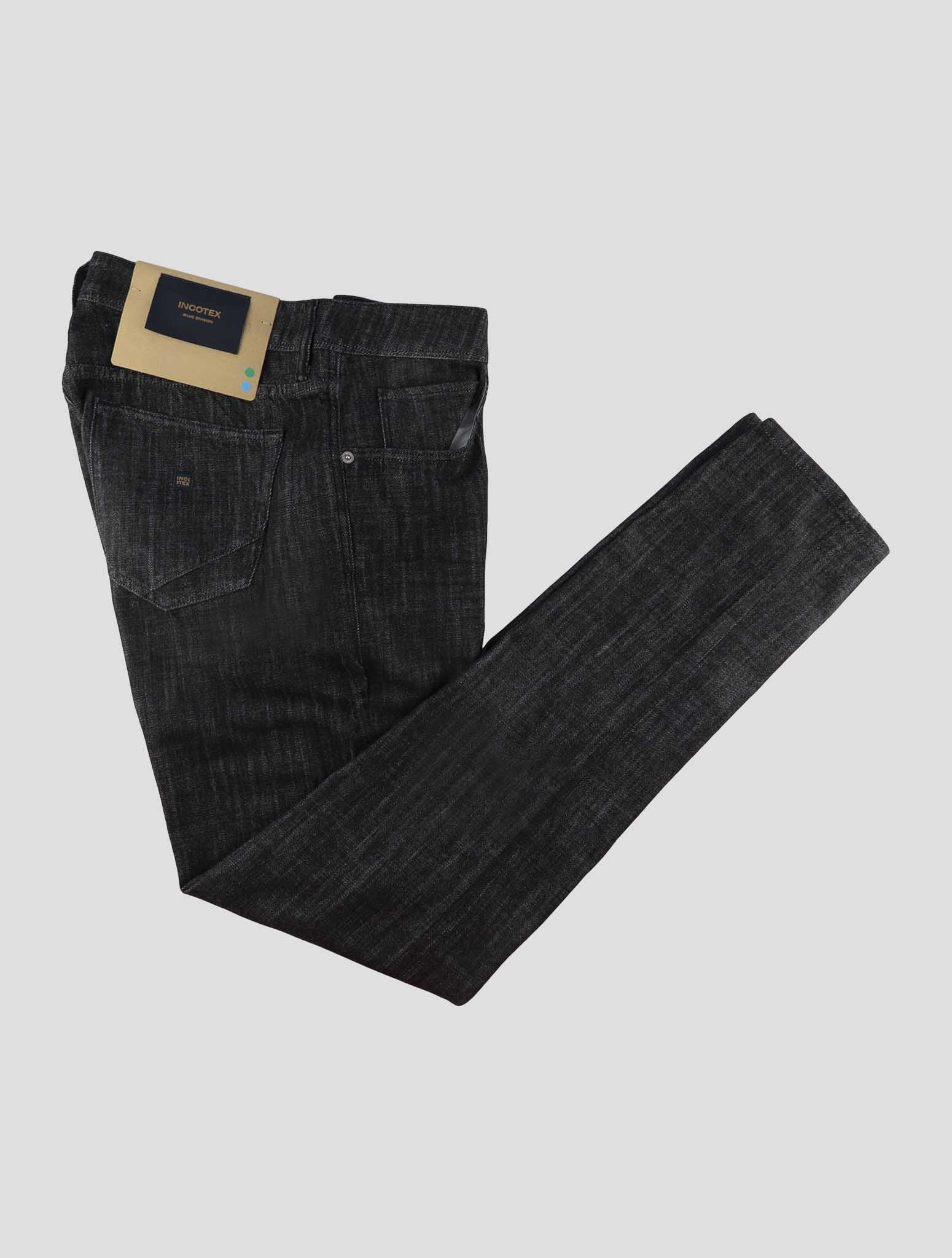 Incotex Dark Gray Cotton Jeans