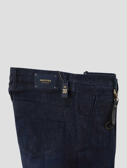 Incotex Blue Cotton Ea Pants Mod. Jeans