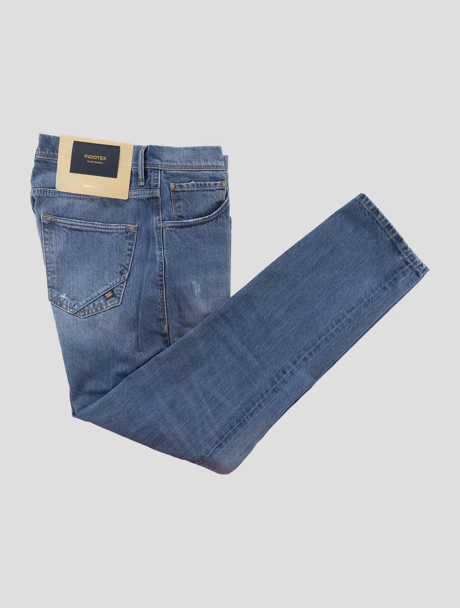 Incotex Blue Cotton Jeans