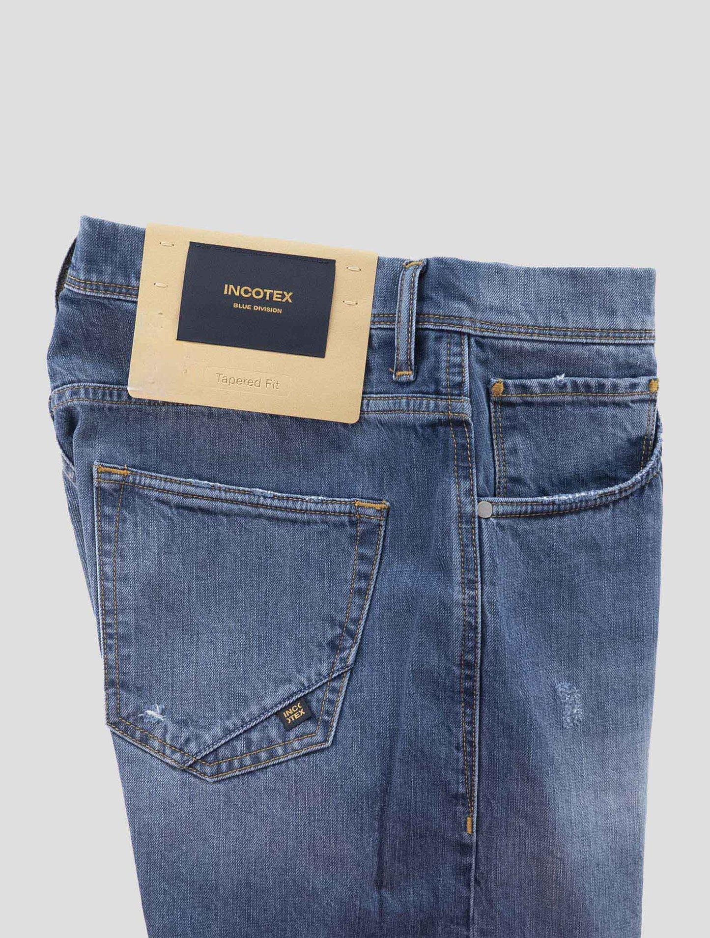 Incotex Blue Cotton Jeans
