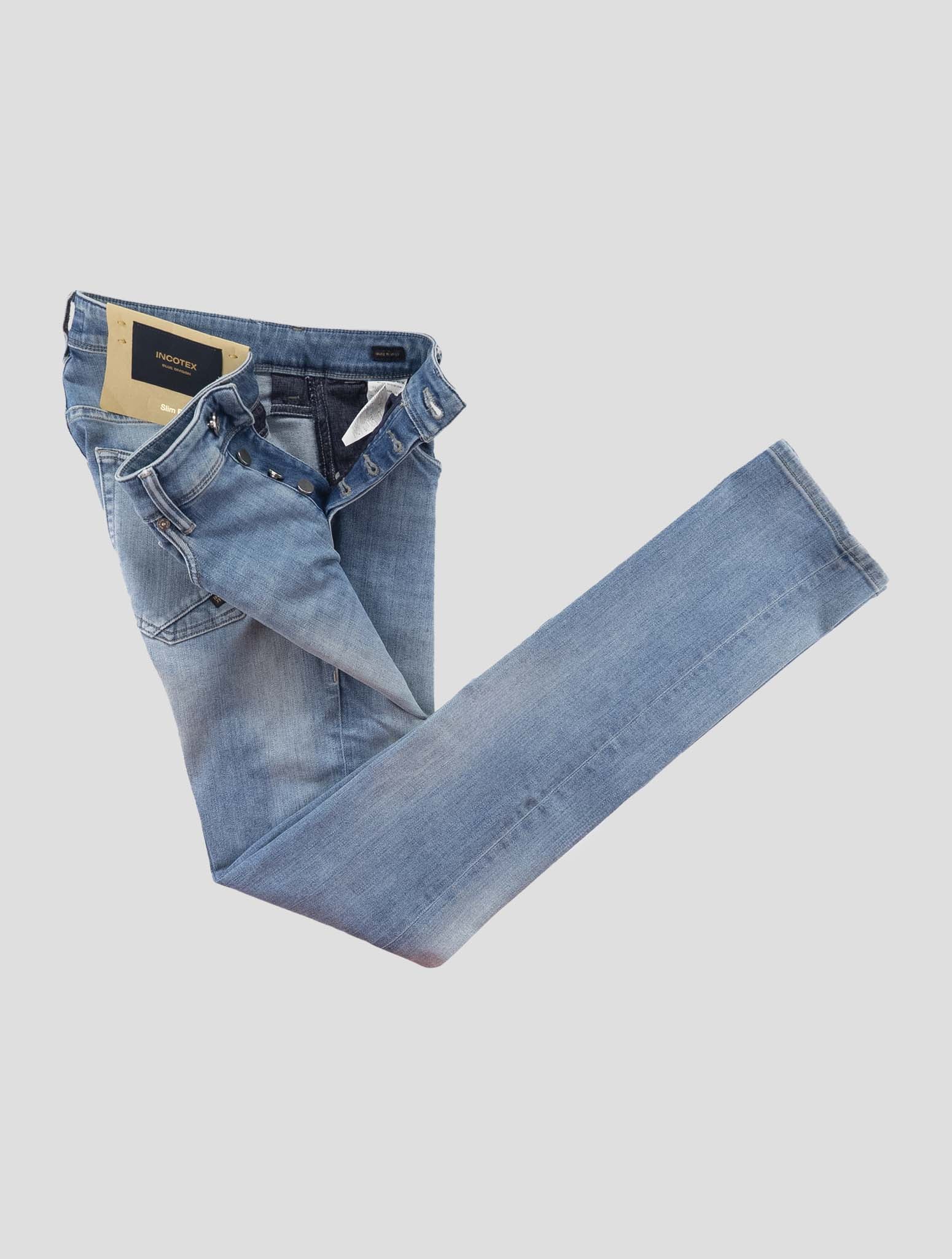 Incotex Light Blue Cotton Els Ea Jeans