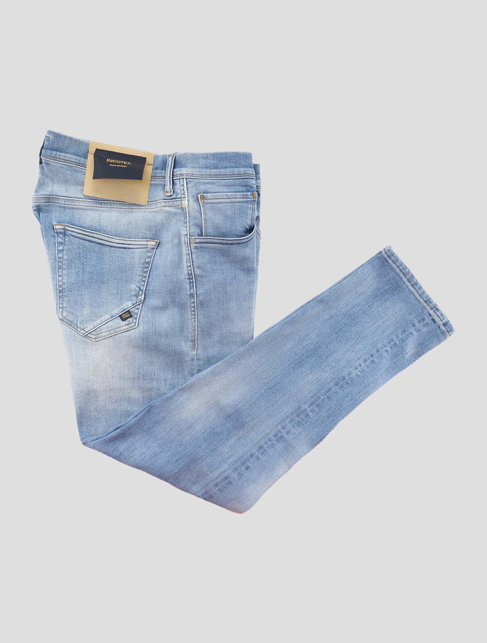 Incotex Light Blue Cotton Els Ea Jeans