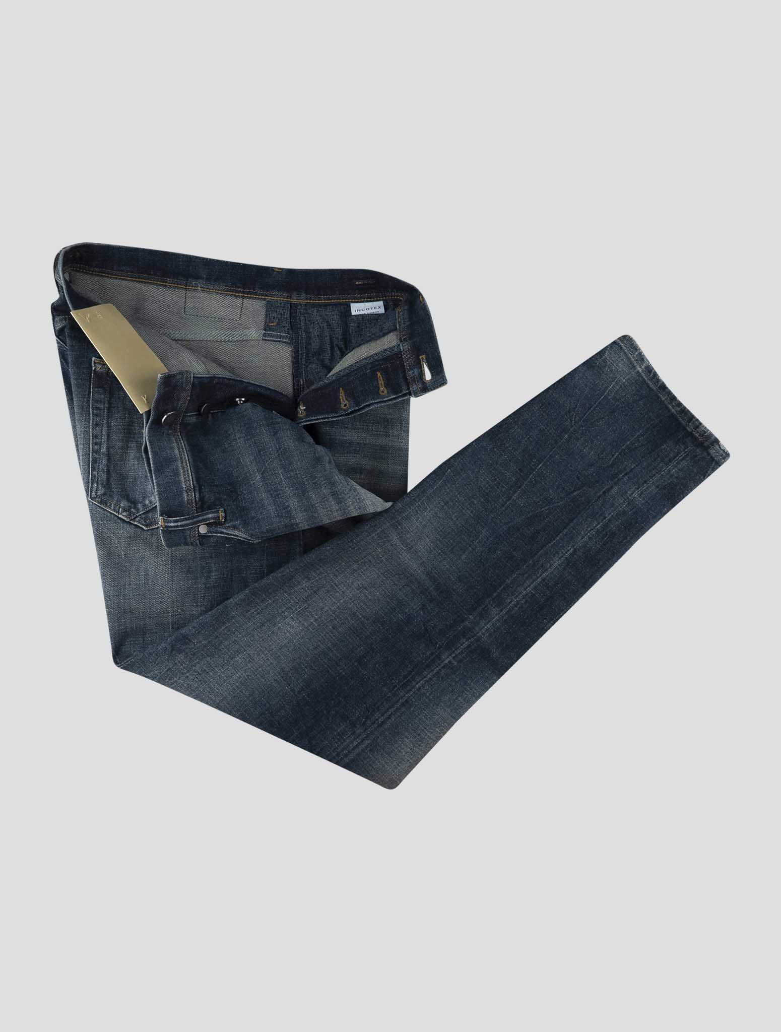 Incotex Blue Cotton Jeans