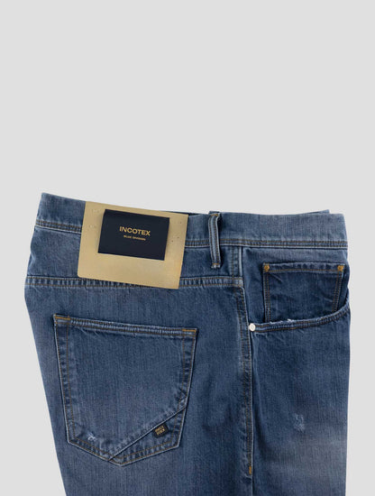 Incotex Blue Cotton Jeans
