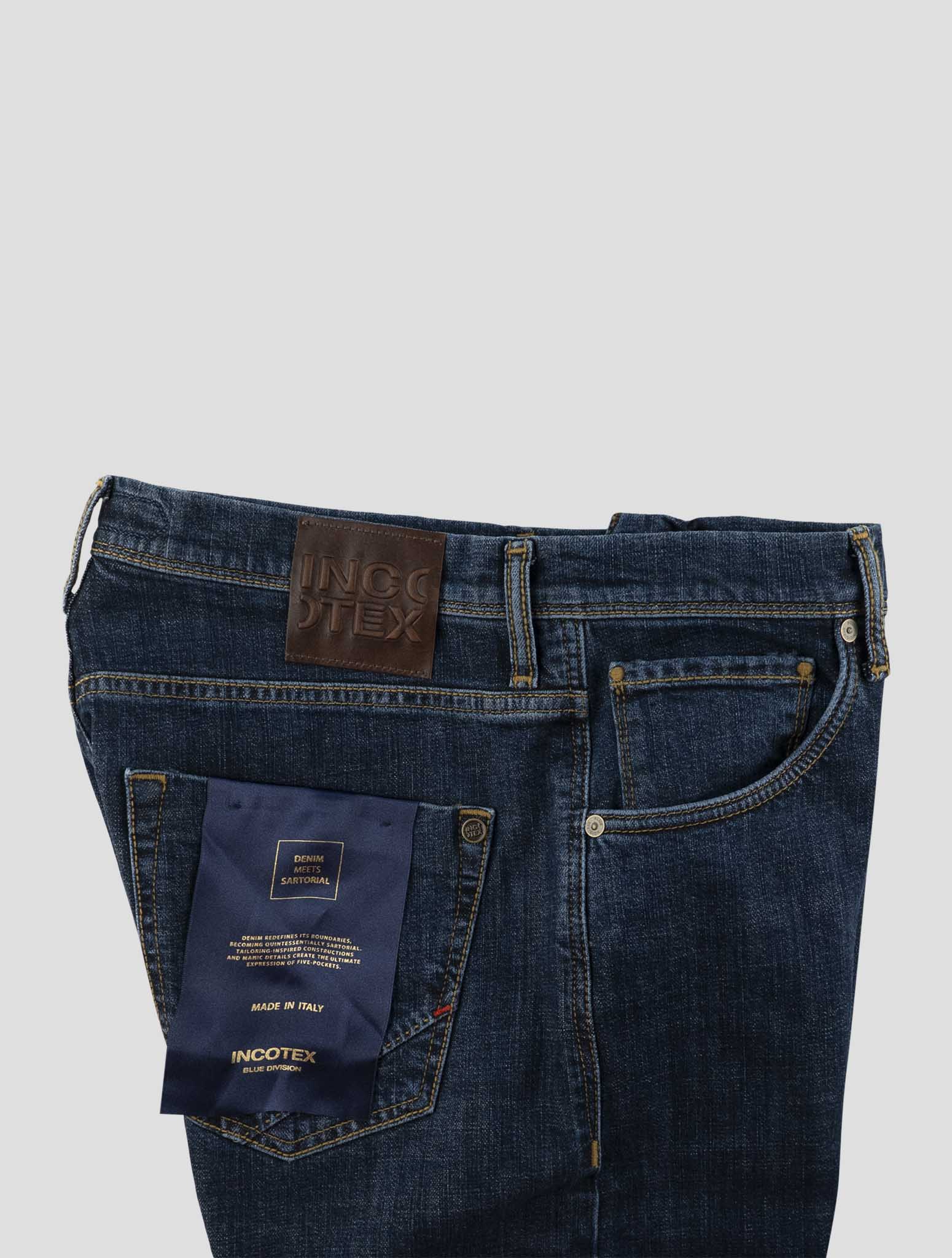 Incotex Dark Blue Cotton Ea Jeans
