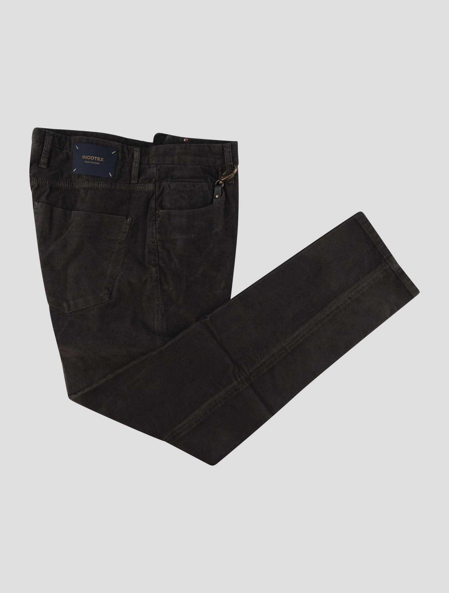Incotex Brown Cotton Ea Velvet Jeans