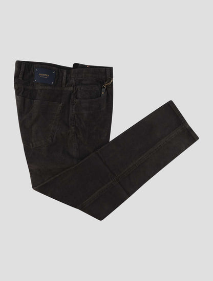 Incotex Brown Cotton Ea Velvet Jeans