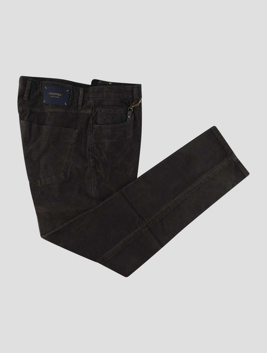 Incotex Brown Cotton Ea Velvet Jeans