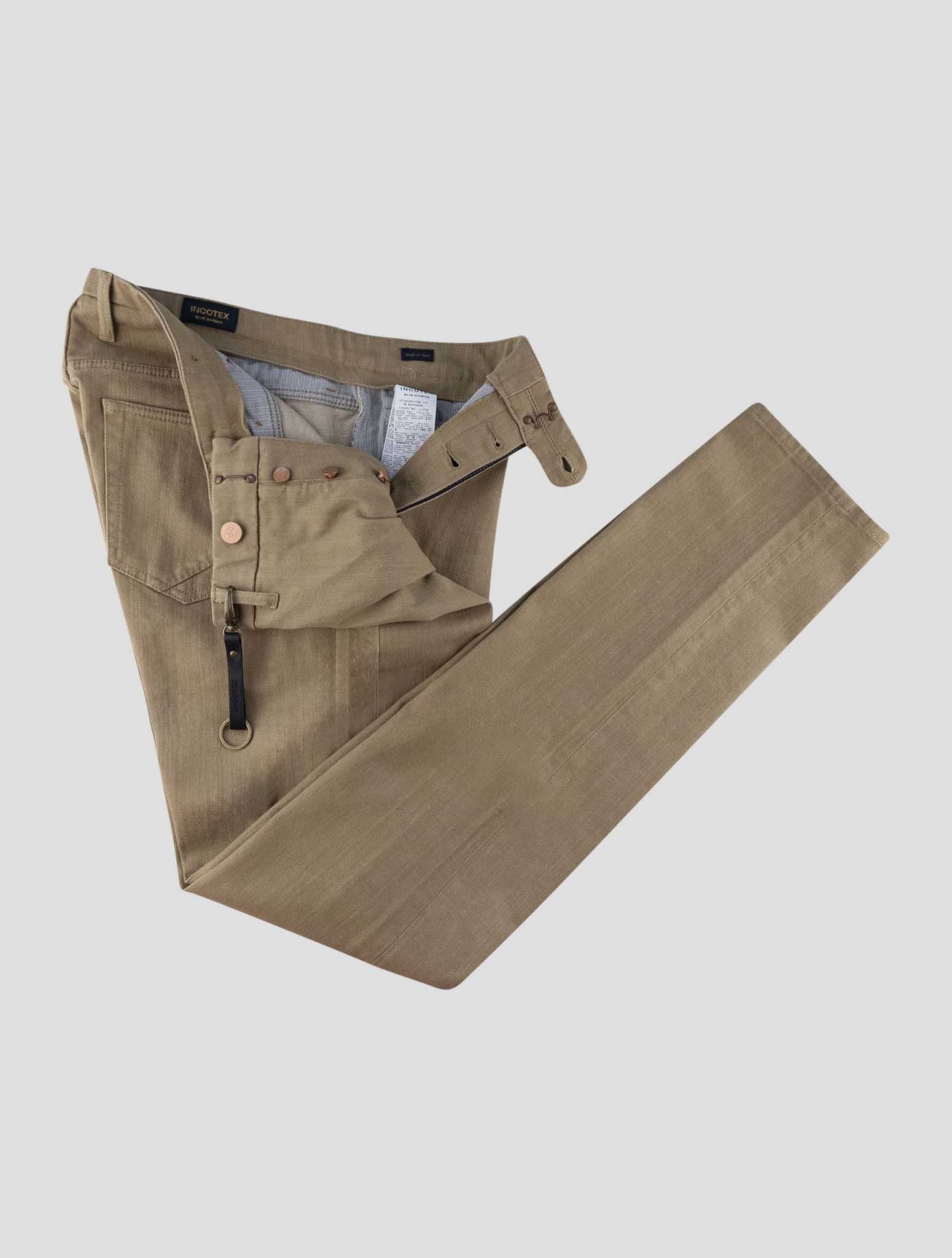 Incotex Beige Cotton Pl Pants