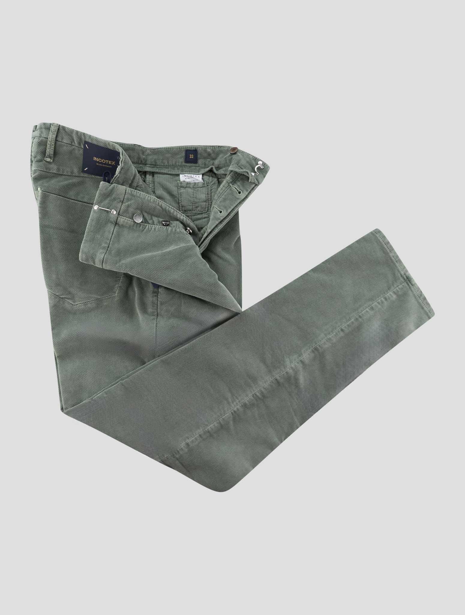 Incotex Green Cotton Ea Pants