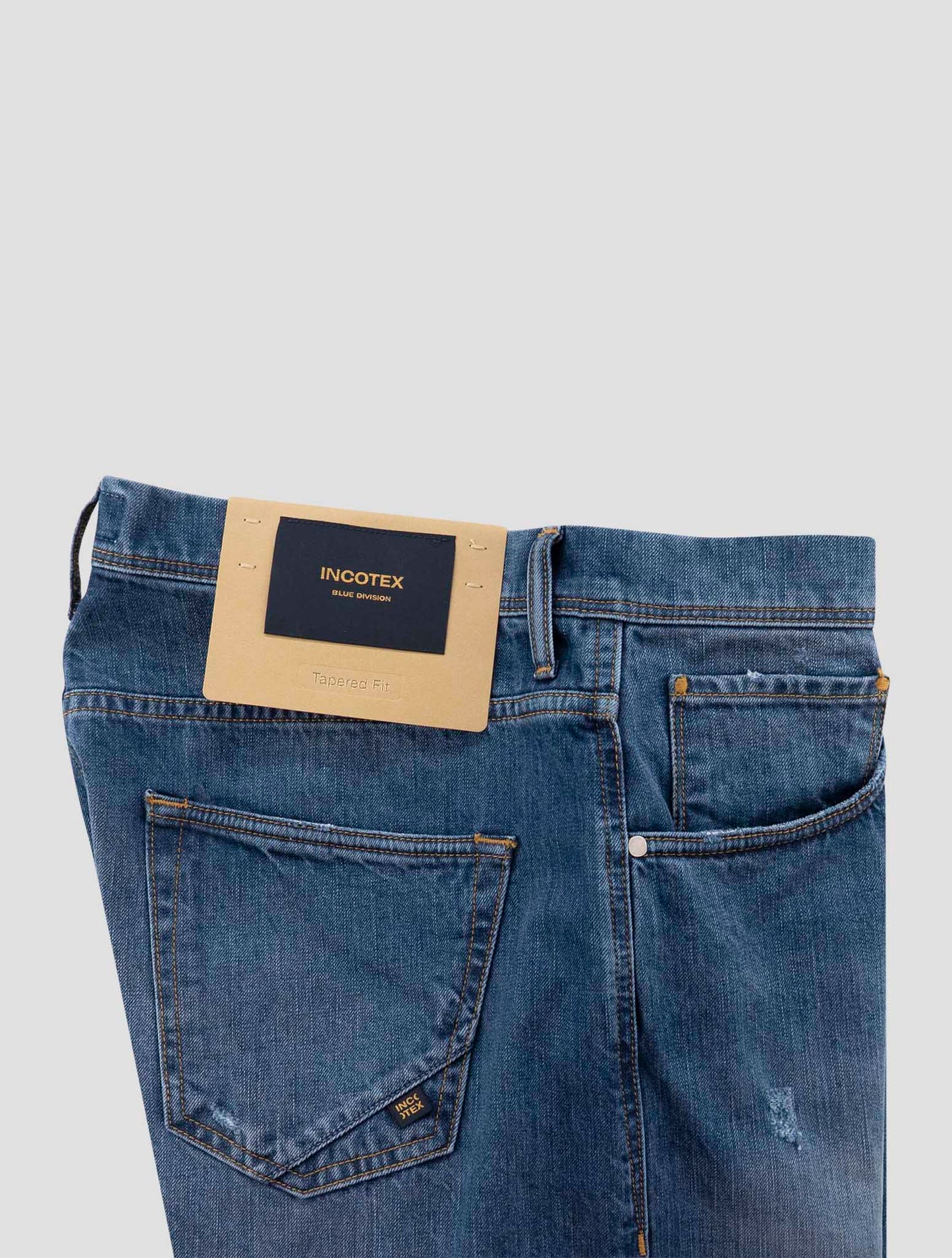 Incotex Blue Cotton Jeans