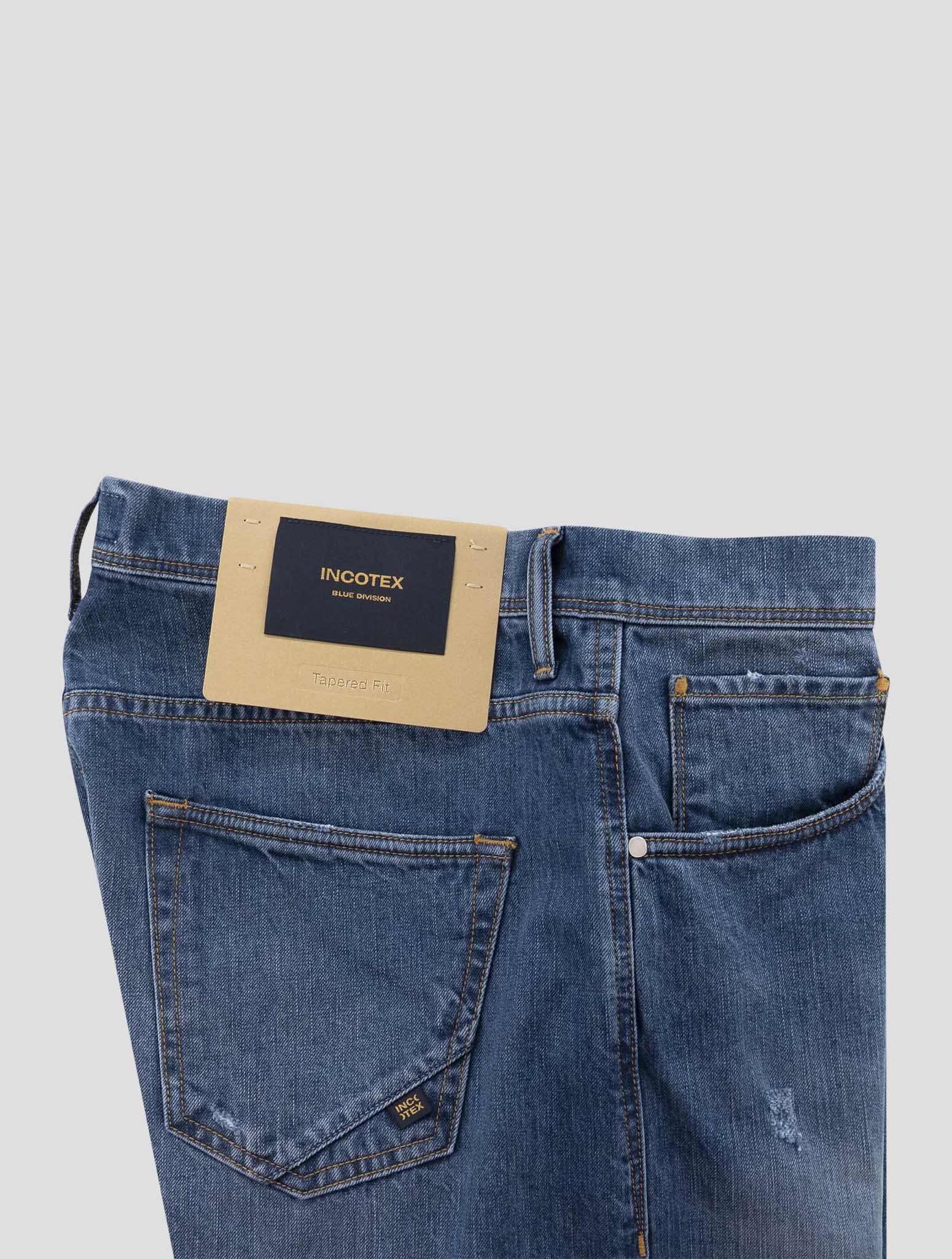 Incotex Blue Cotton Jeans