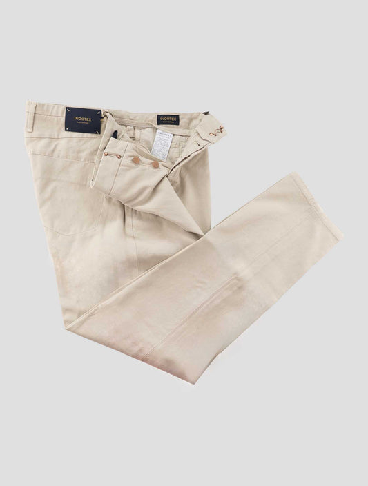 Incotex Beige Cotton Linen Ea Pants