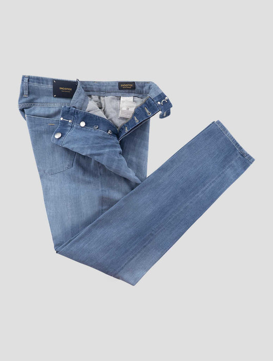 Incotex Blue Cotton Viscose Pl Ea Jeans