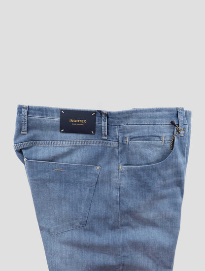 Incotex Blue Cotton Viscose Pl Ea Jeans