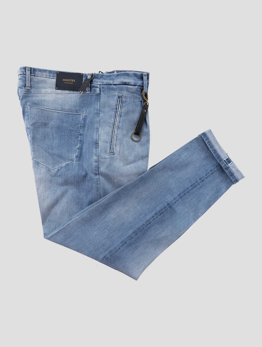 Incotex Light Blue Cotton Els Ea Pants Mod.Jeans
