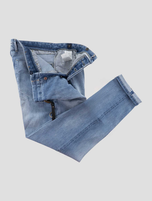 Incotex Light Blue Cotton Els Ea Pants Mod.Jeans