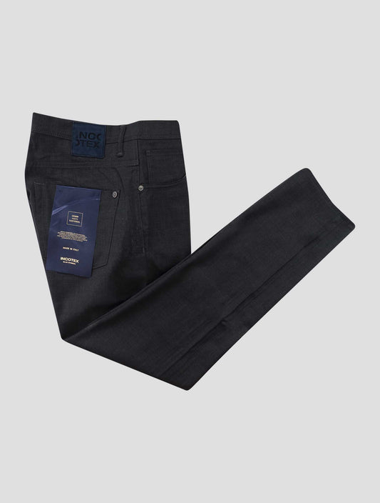 Incotex Dark Gray Virgin Wool Ea Jeans