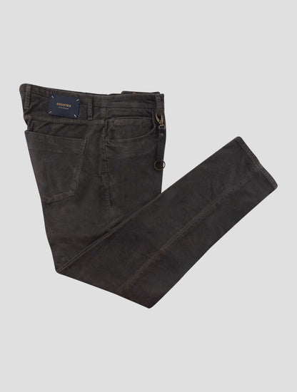 Incotex Brown Cotton Ea Velvet Jeans