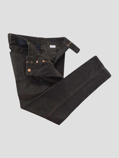 Incotex Brown Cotton Ea Velvet Jeans