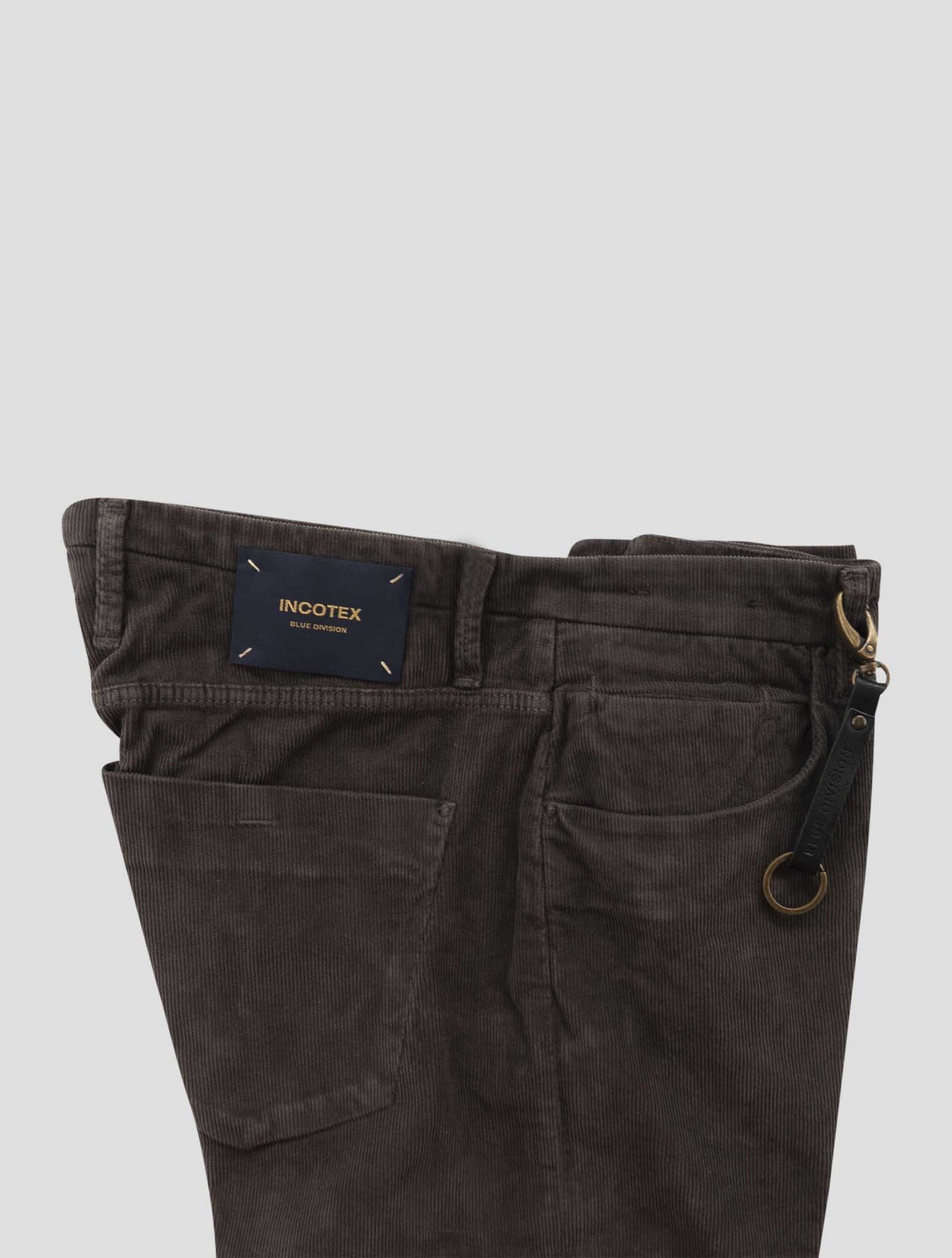 Incotex Brown Cotton Ea Velvet Jeans