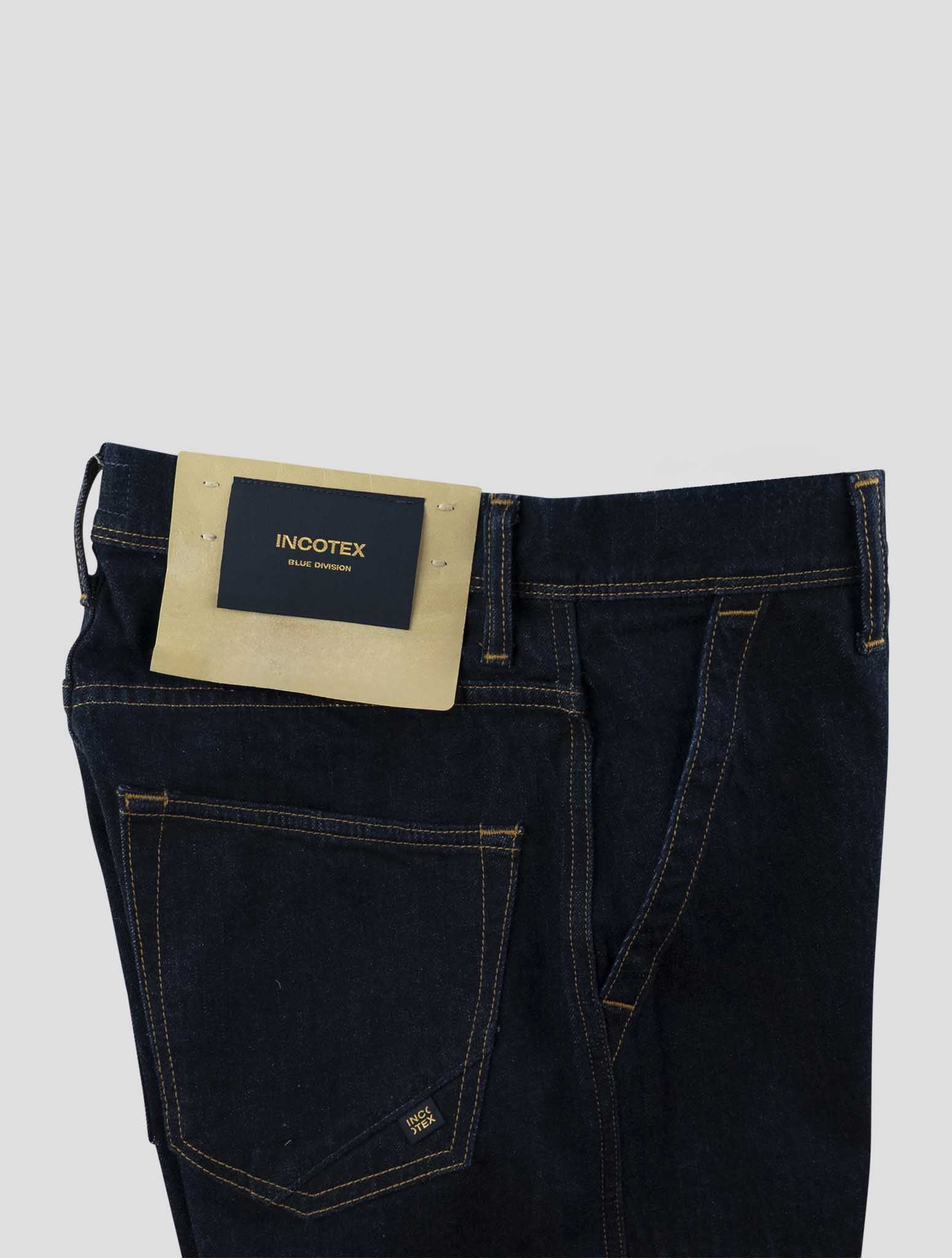 Incotex Dark Blue Cotton Jeans