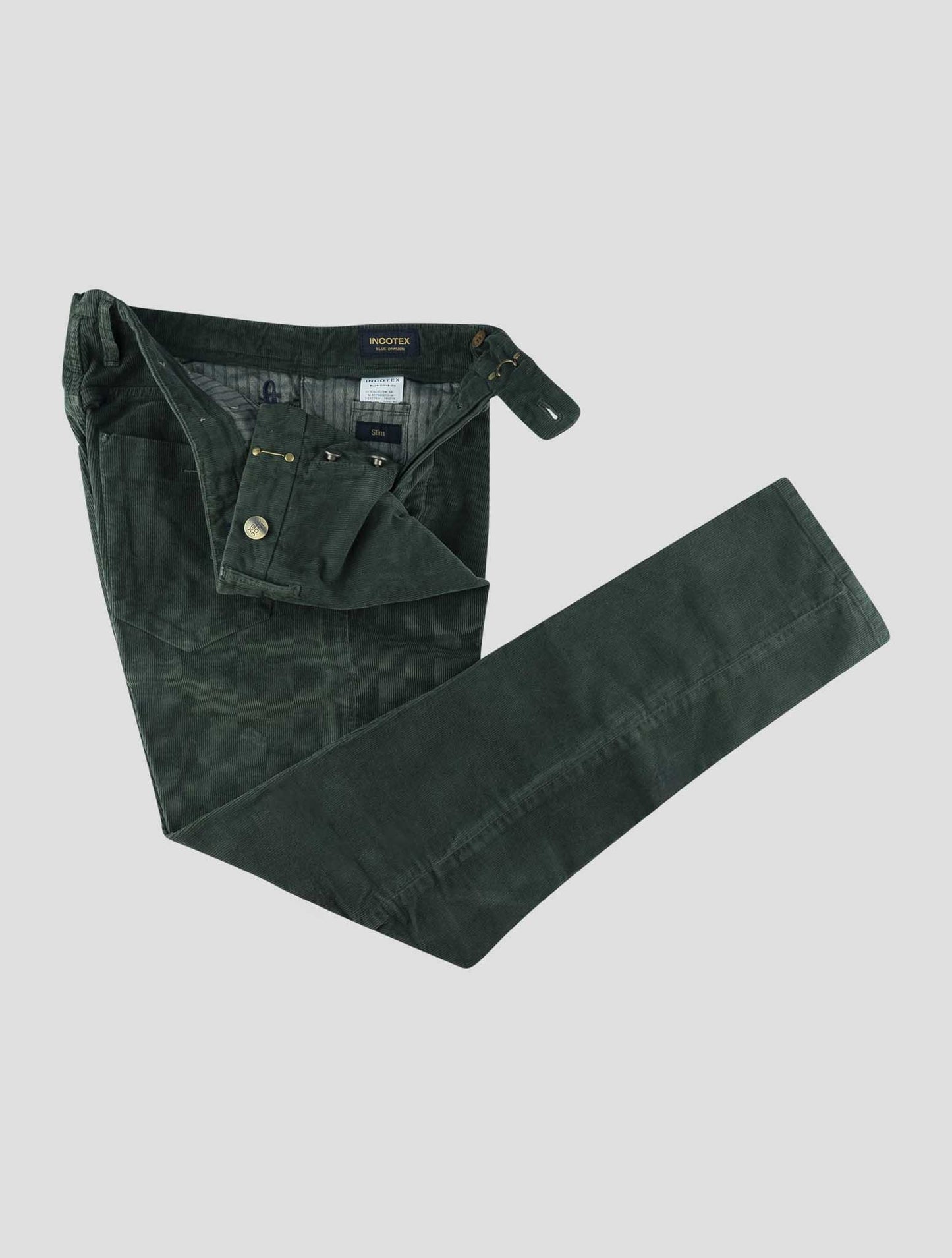 Incotex Green Cotton Ea Velvet Jeans