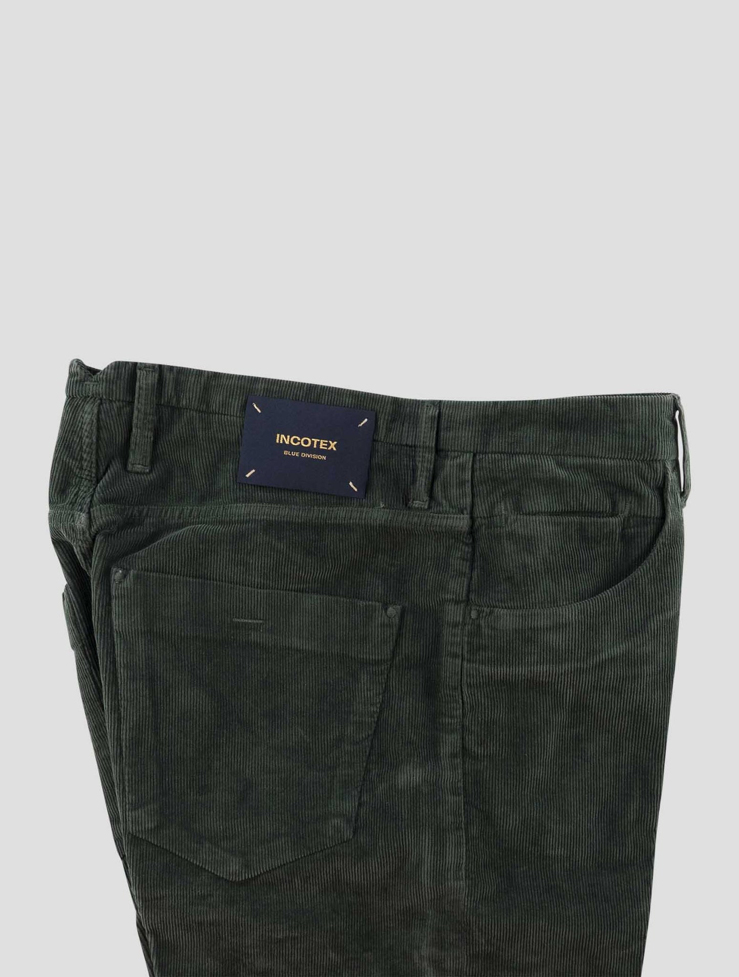 Incotex Green Cotton Ea Velvet Jeans