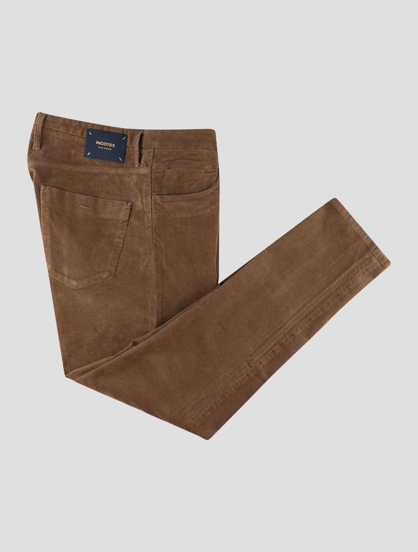 Incotex Brown Cotton Ea Velvet Jeans