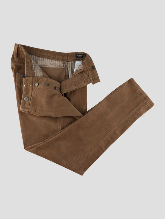 Incotex Brown Cotton Ea Velvet Jeans