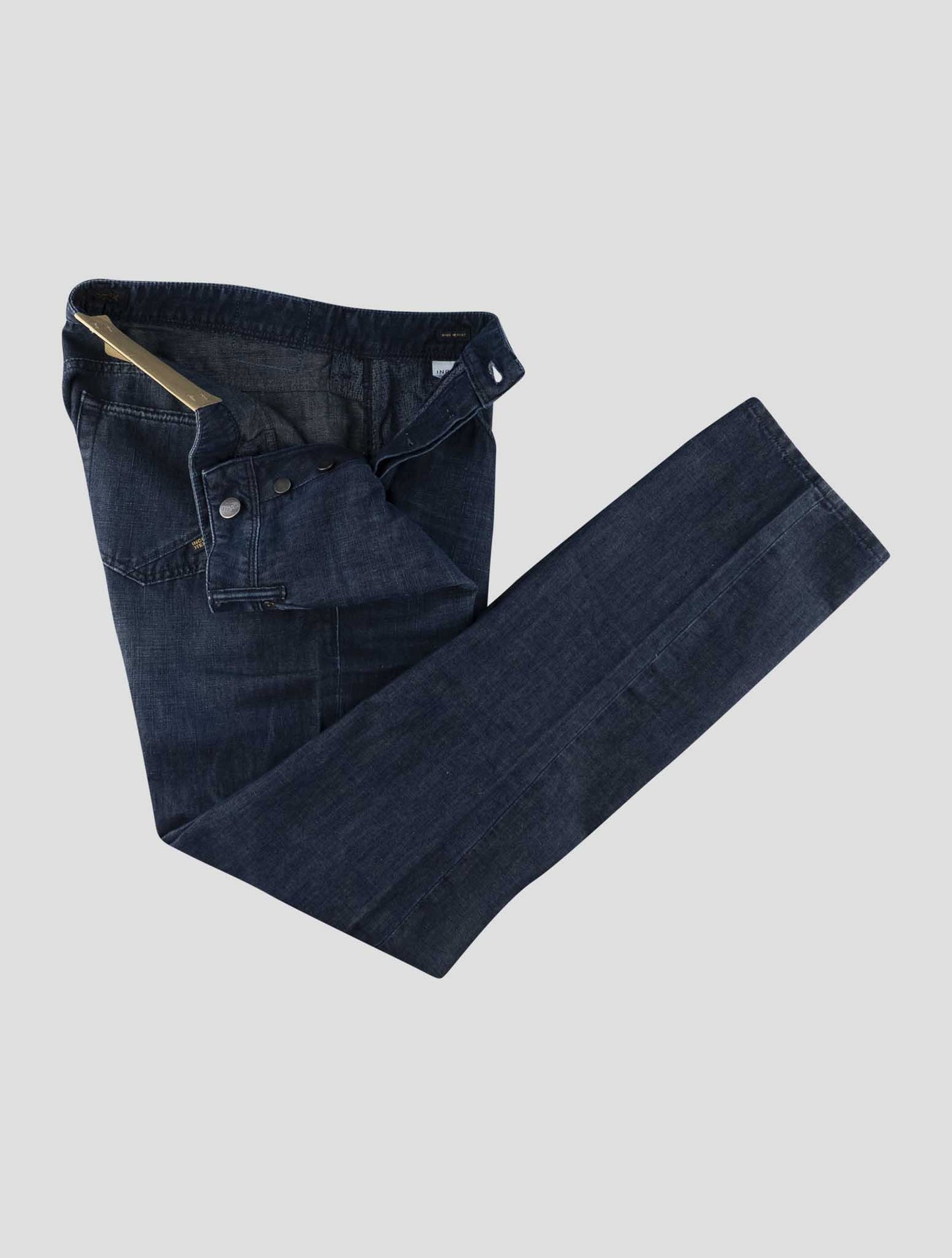 Incotex Blue Cotton Linen Jeans