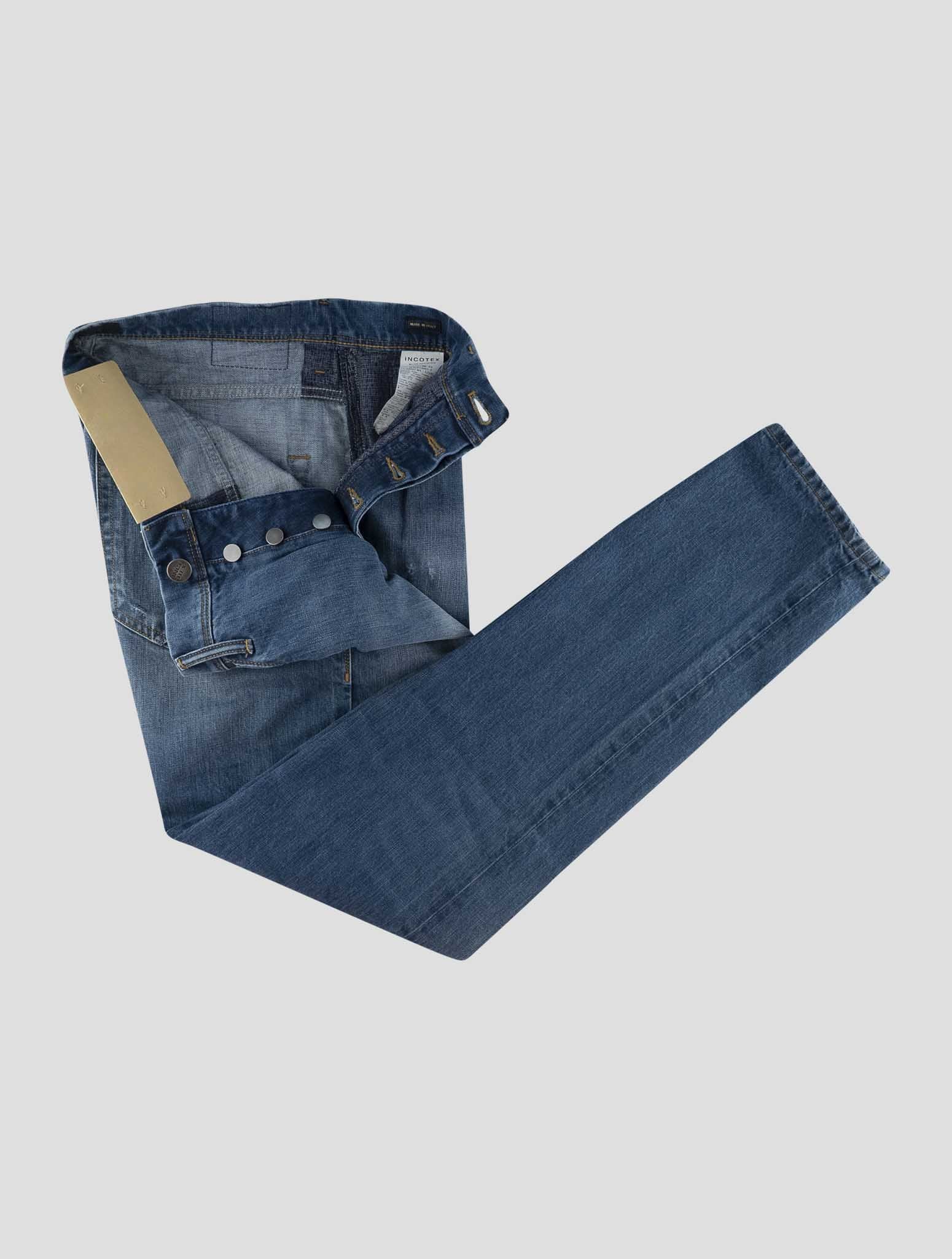 Incotex Blue Cotton Jeans