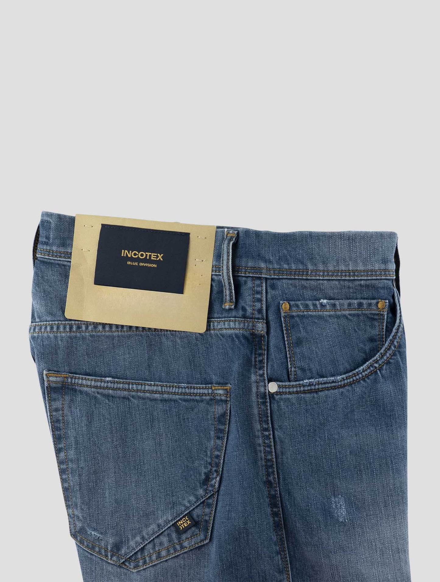 Incotex Blue Cotton Jeans