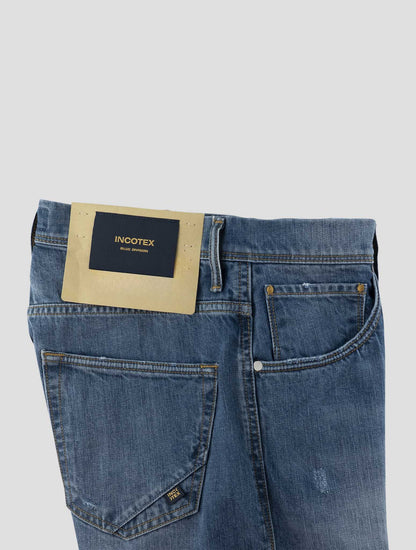 Incotex Blue Cotton Jeans