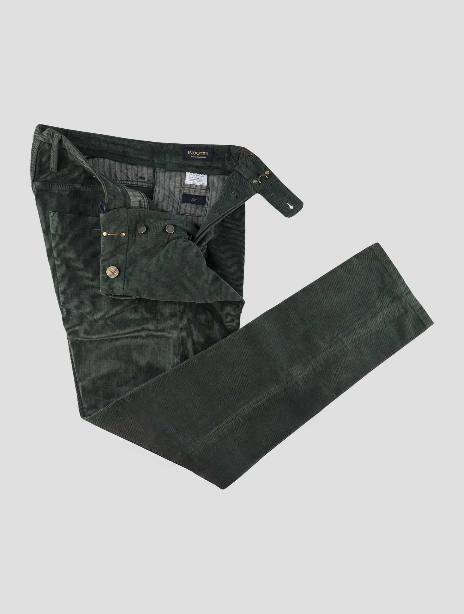 Incotex Green Cotton Ea Velvet Jeans