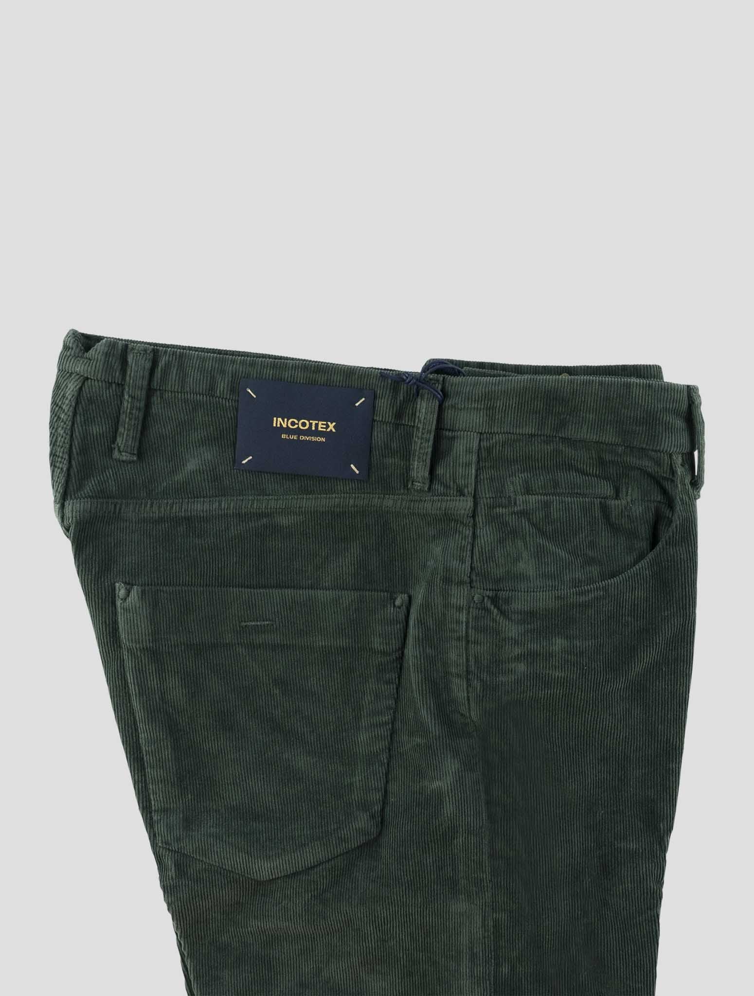 Incotex Green Cotton Ea Velvet Jeans