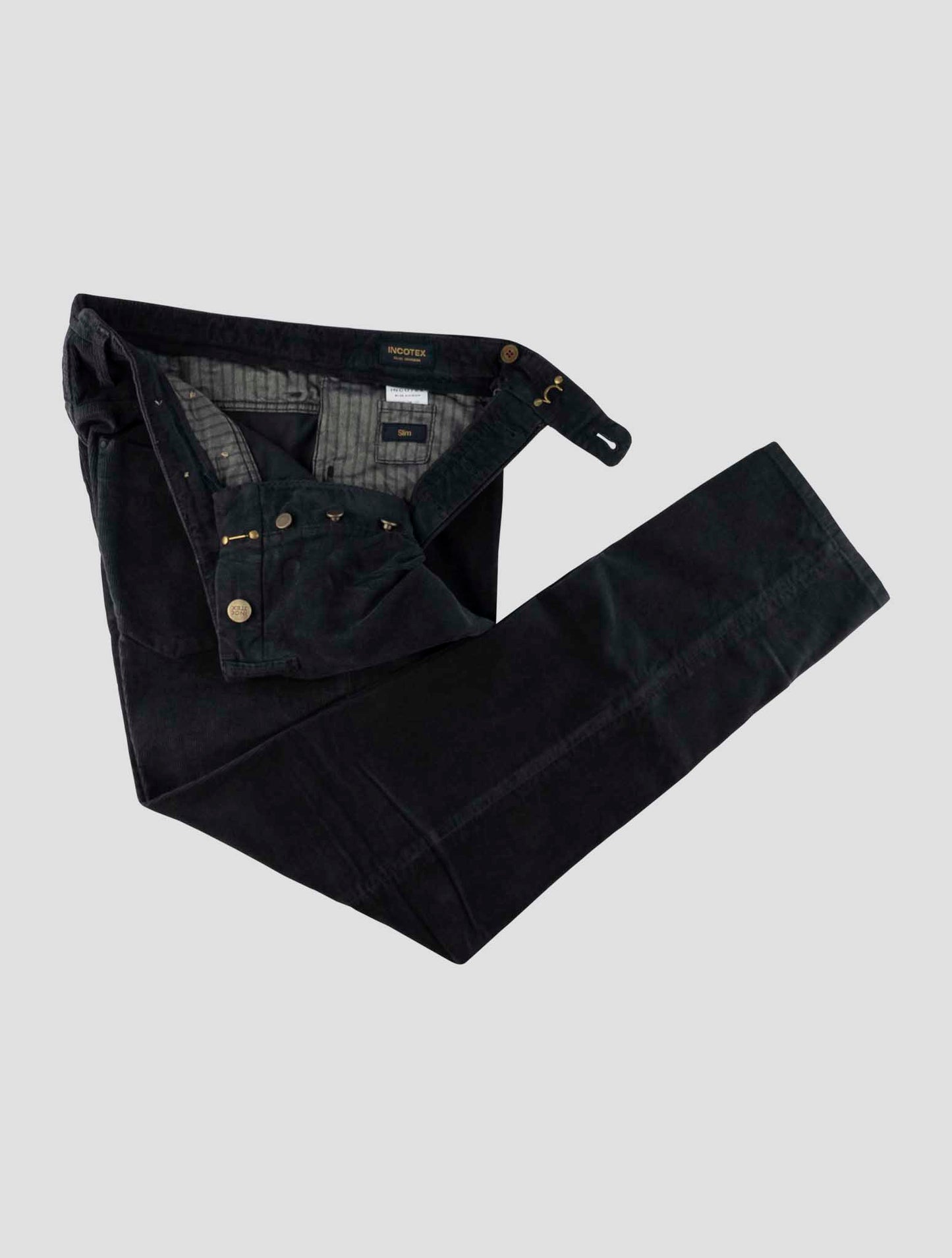 Incotex Blue Cotton Ea Velvet Jeans