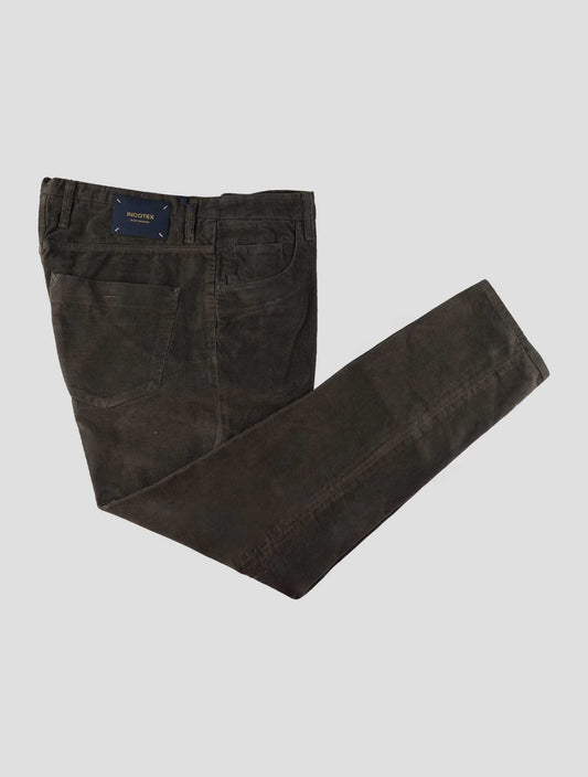 Incotex Brown Cotton Pl Jeans