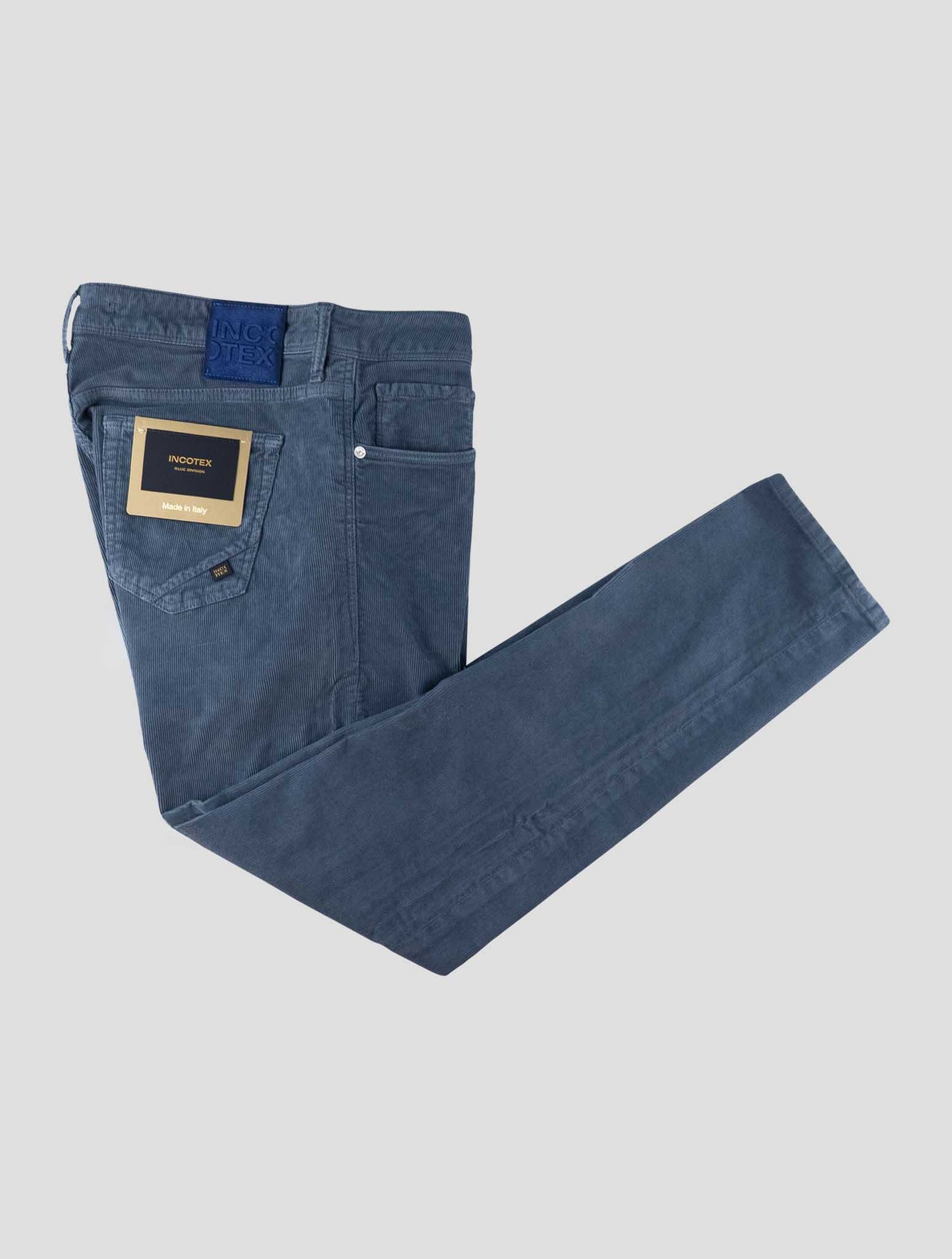 Incotex Light Blue Cotton Ea Velvet Jeans