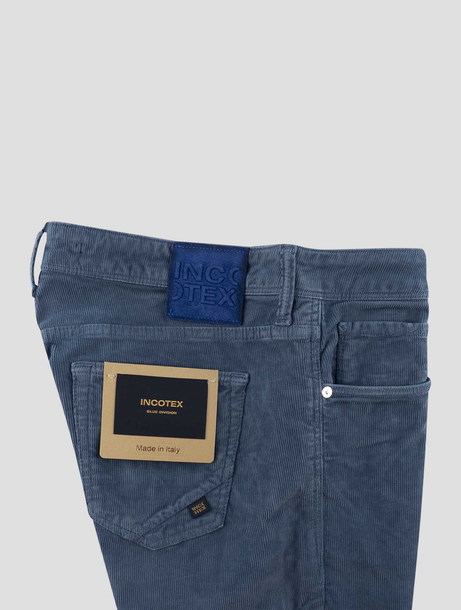 Incotex Light Blue Cotton Ea Velvet Jeans