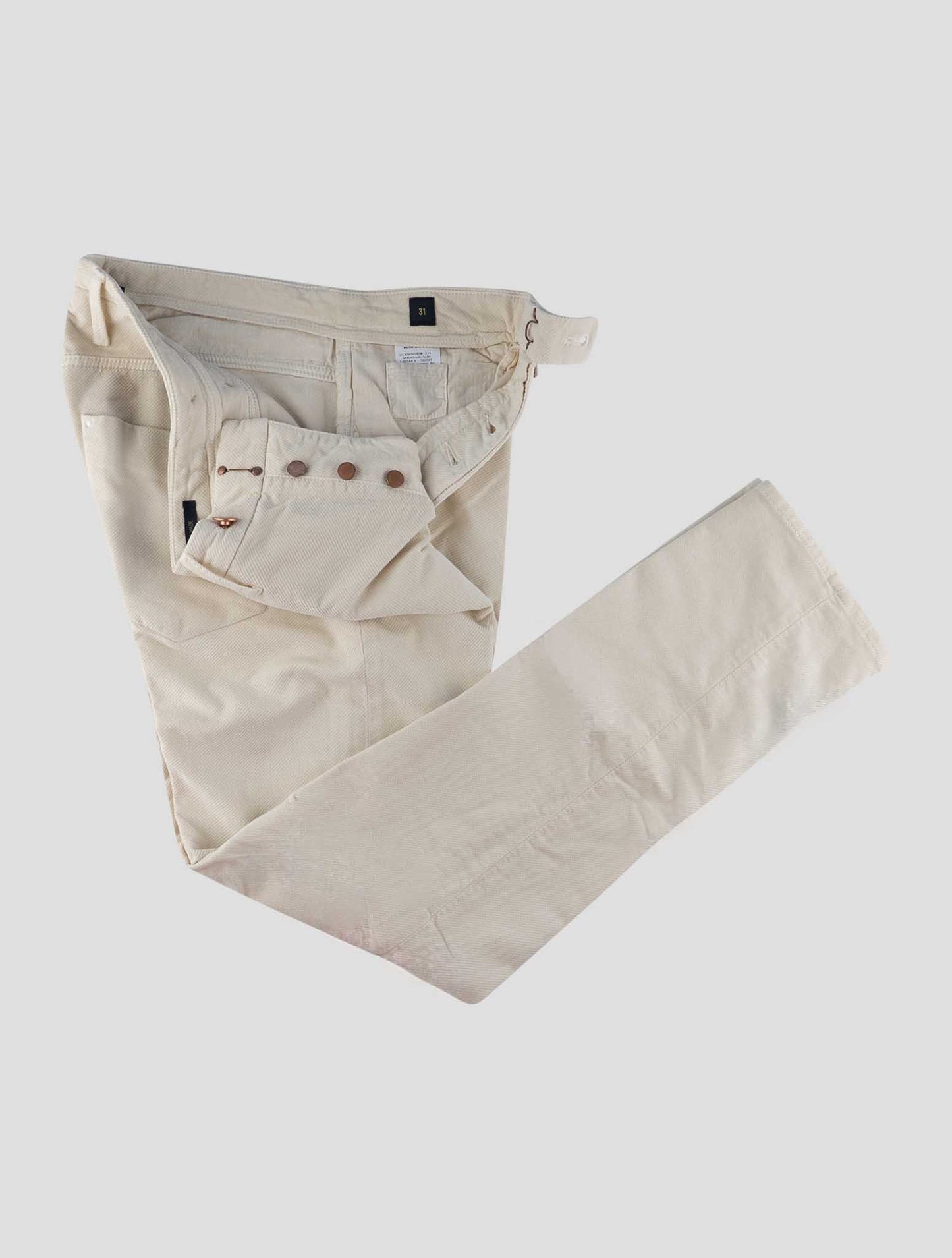 Incotex Beige Cotton Ea Velvet Jeans