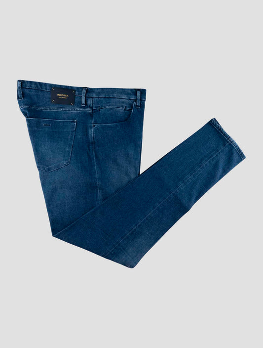 Incotex Blue Cotton Lyocell Els Ea Jeans