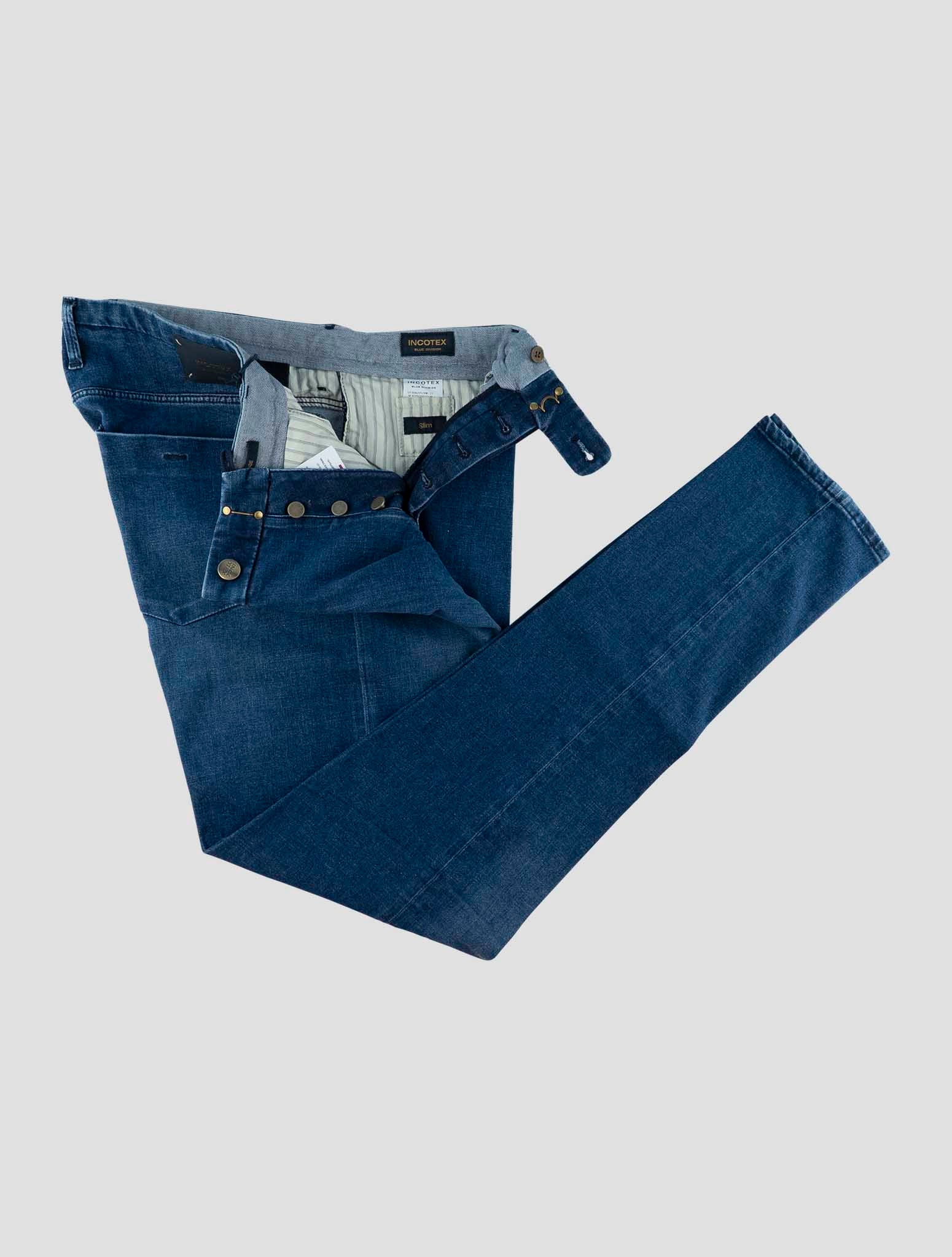 Incotex Blue Cotton Lyocell Els Ea Jeans