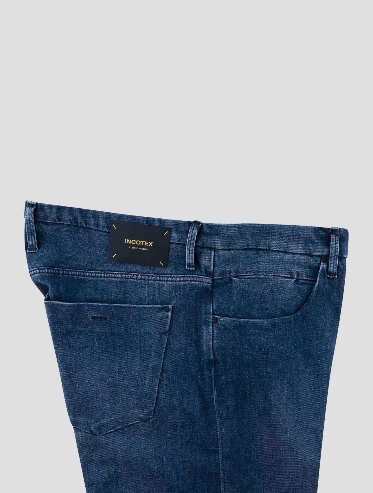 Incotex Blue Cotton Lyocell Els Ea Jeans