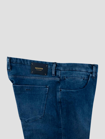 Incotex Blue Cotton Lyocell Els Ea Jeans