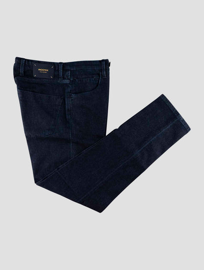 Incotex Dark Blue Cotton Cashmere Ea Jeans