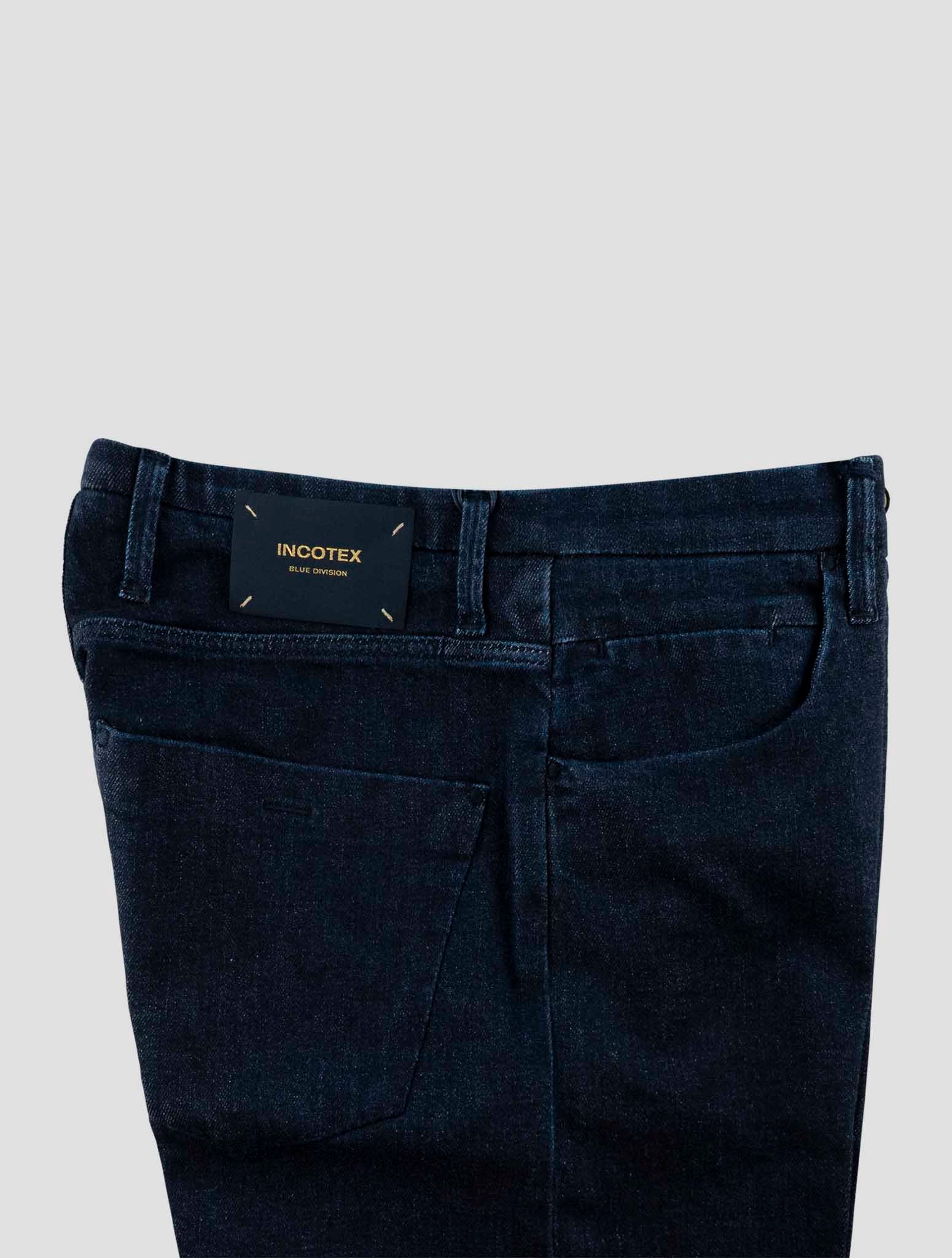 Incotex Dark Blue Cotton Cashmere Ea Jeans