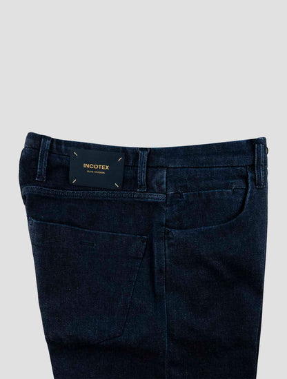 Incotex Dark Blue Cotton Cashmere Ea Jeans