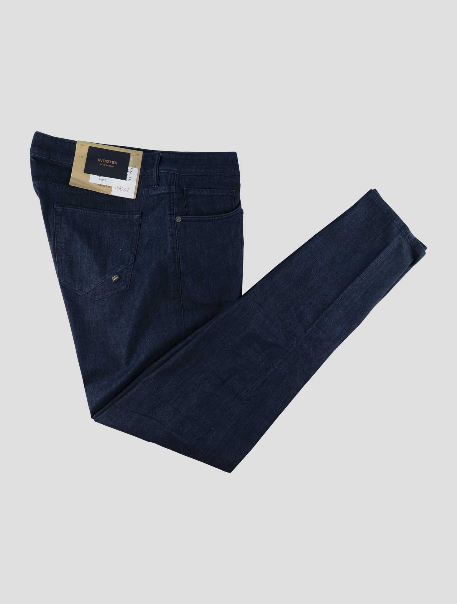 Incotex Blue Cotton Viscose Pl Ea Jeans