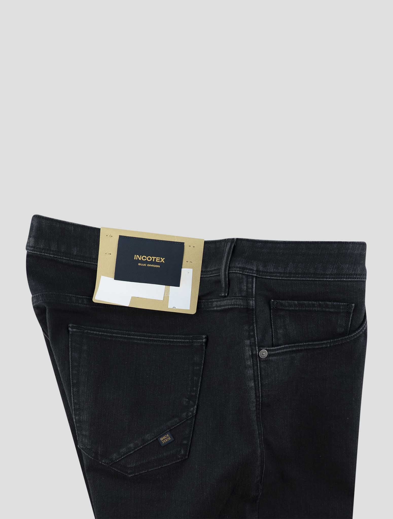 Incotex Black Cotton  Pl Ea Jeans